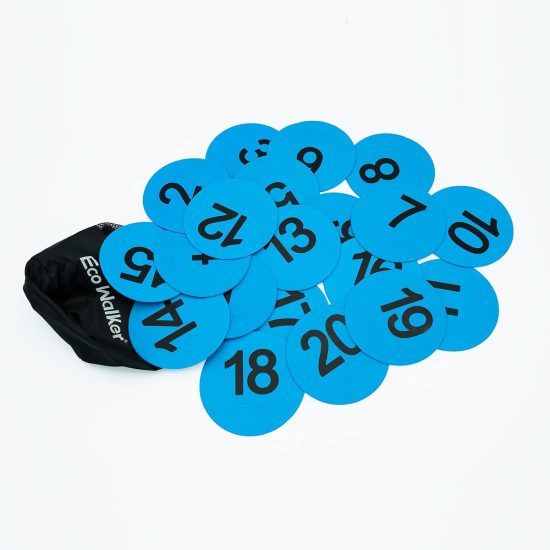 4inch Mini Floor Spot Markers for Classroom Preschool and Kindergarten (Set of 20pcs) (Blue number 1-20)