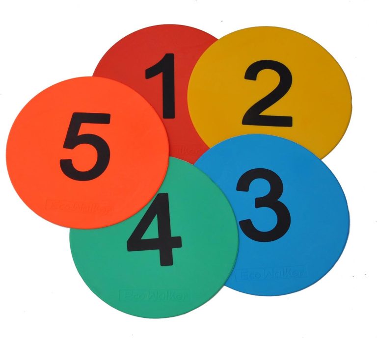 8inch Numbered Floor Spot Markers (Multi 1-5)