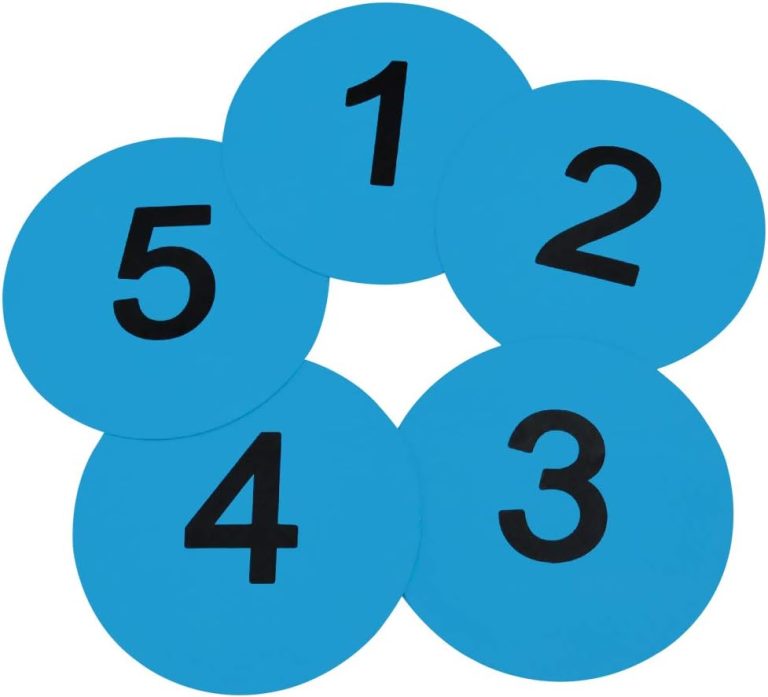 8inch Numbered Floor Spot Markers (Blue 1-5)