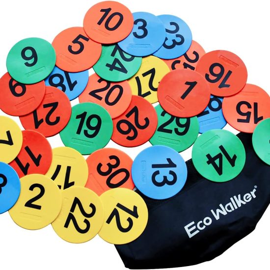 4inch Mini Floor Spot Markers for Classroom Preschool and Kindergarten (Set of 20pcs) (number 1-30)