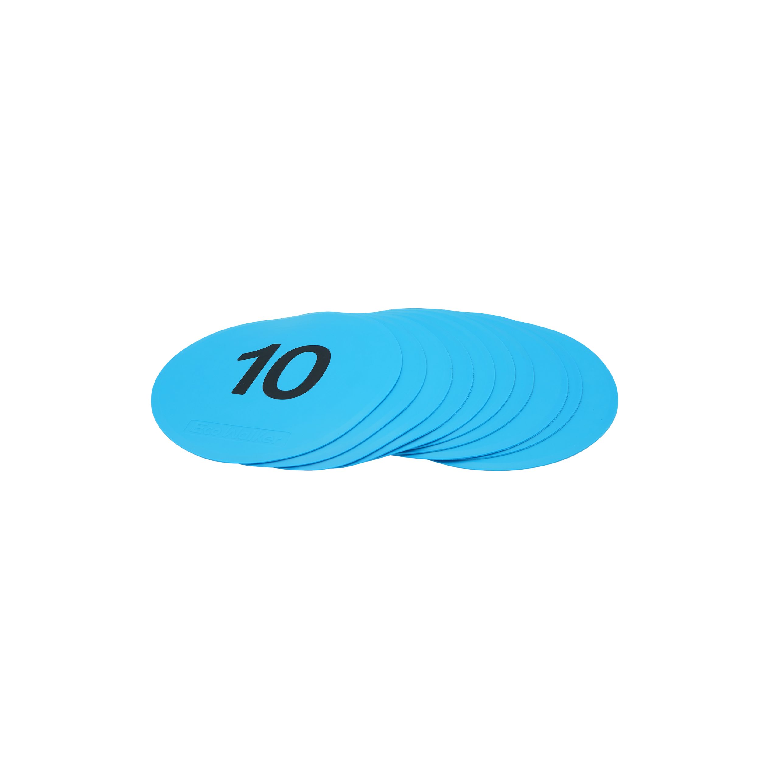 Marcadores numerados 25 cm, 1–10 — azul, pack de 10 con bolsa