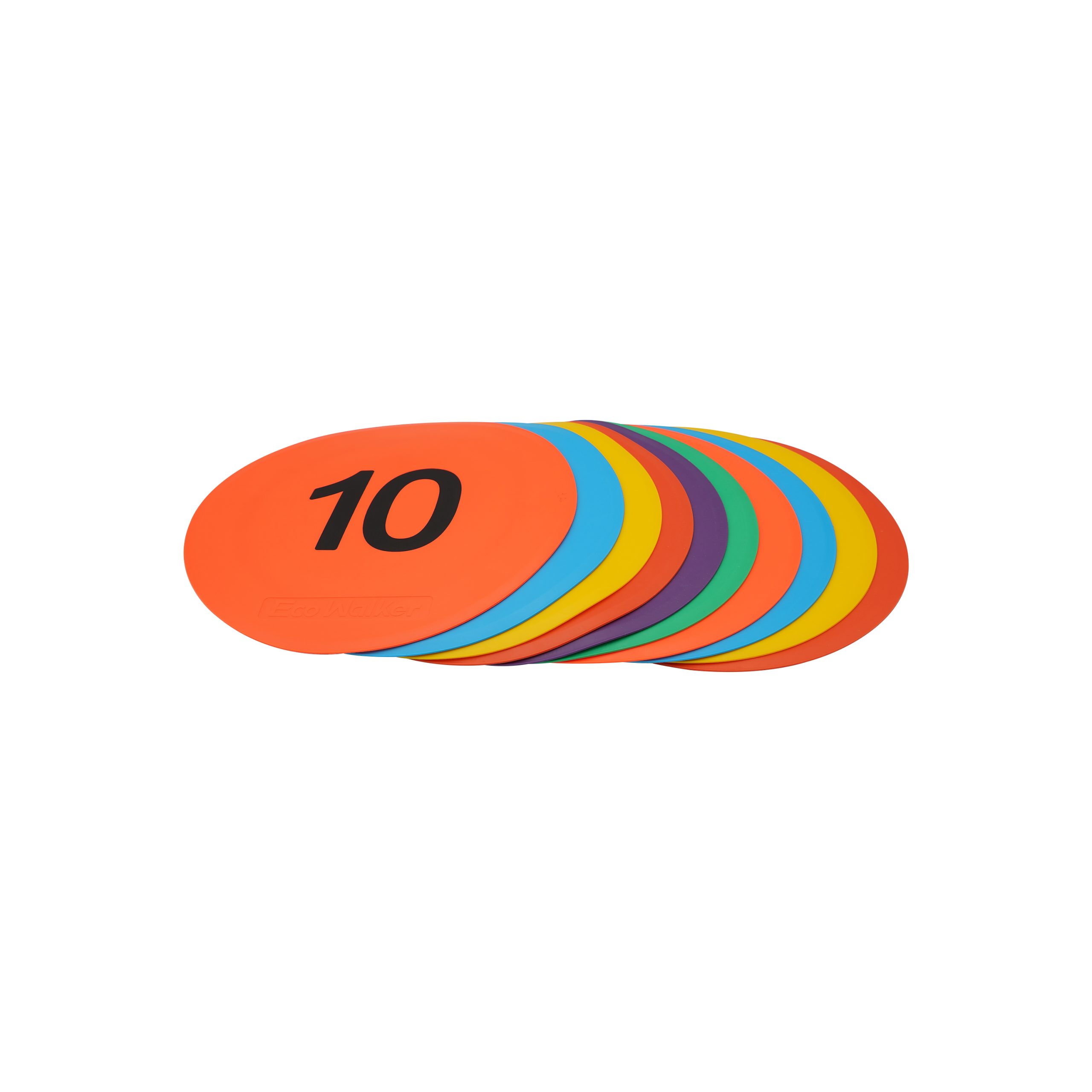 25-cm-Nummerierte Bodenmarker 1–10 — Mehrfarbig, 10er-Pack