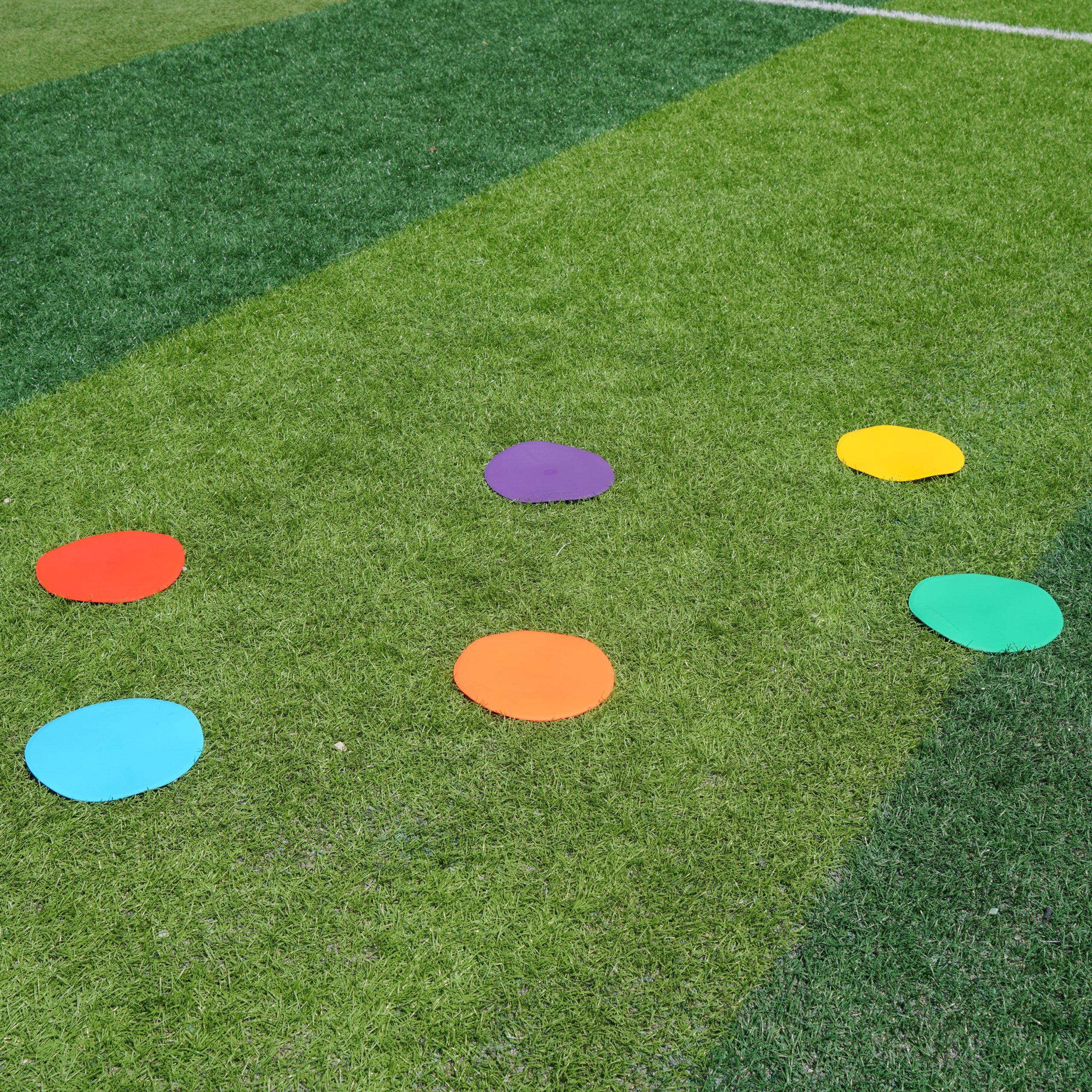 EcoWalker 25cm Numbered Spot Markers 1–10 — Yellow 10-Pack