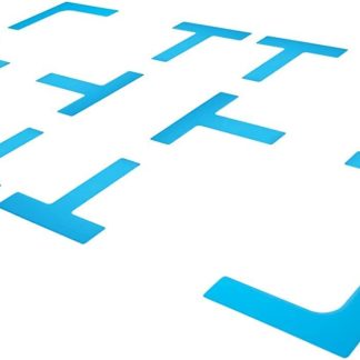 EcoWalker Court Corner & Junction Markers — Blue T/L Shapes (12-Piece)