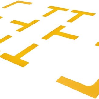 EcoWalker Court Corner & Junction Markers — Yellow T/L Shapes (12-Piece)