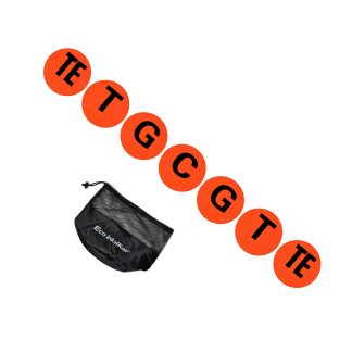 EcoWalker Football Offensive Line Position Markers — Orange 7-Piece Set