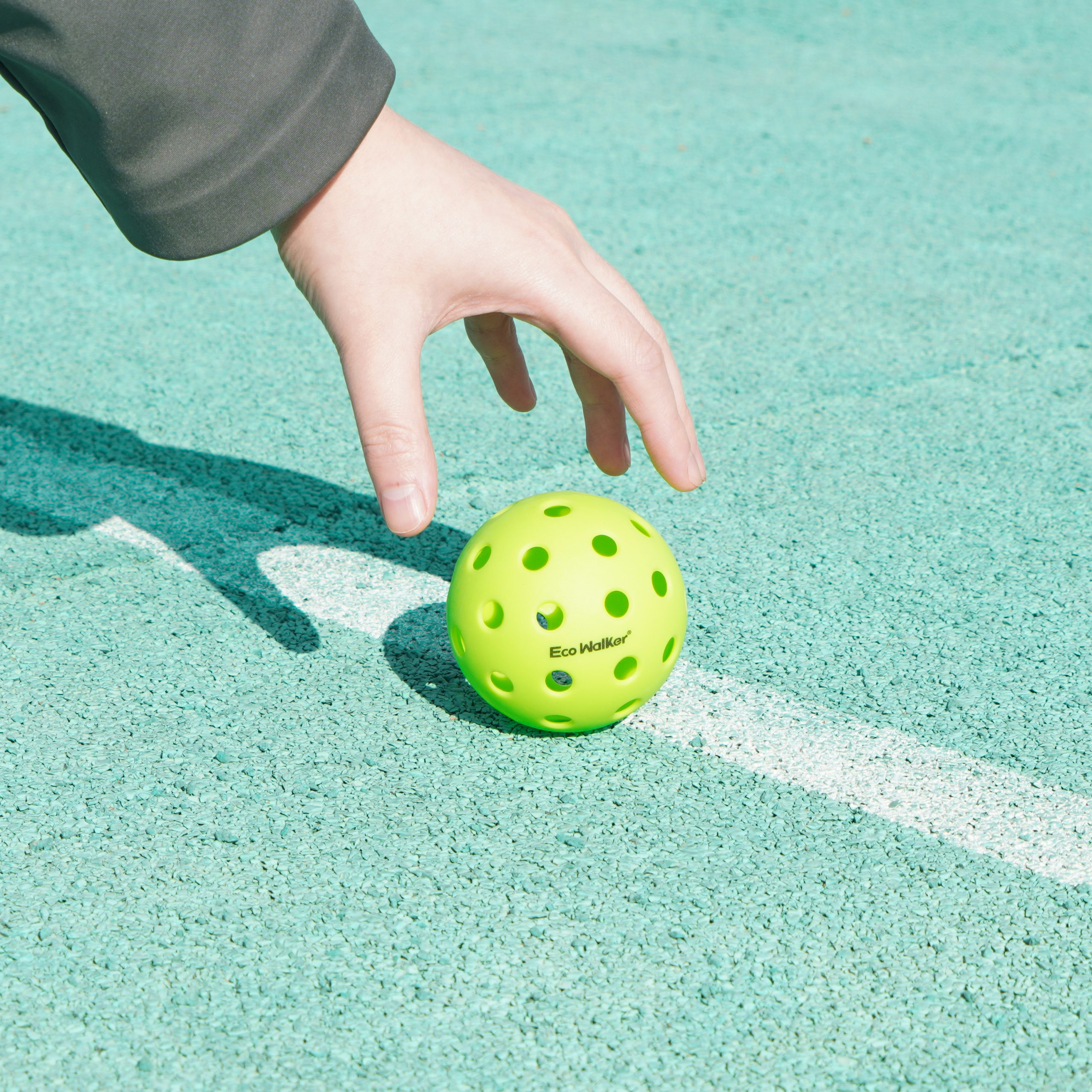 EcoWalker Outdoor Pickleball Balls 40-Hole — Green 12-Pack - Image 2