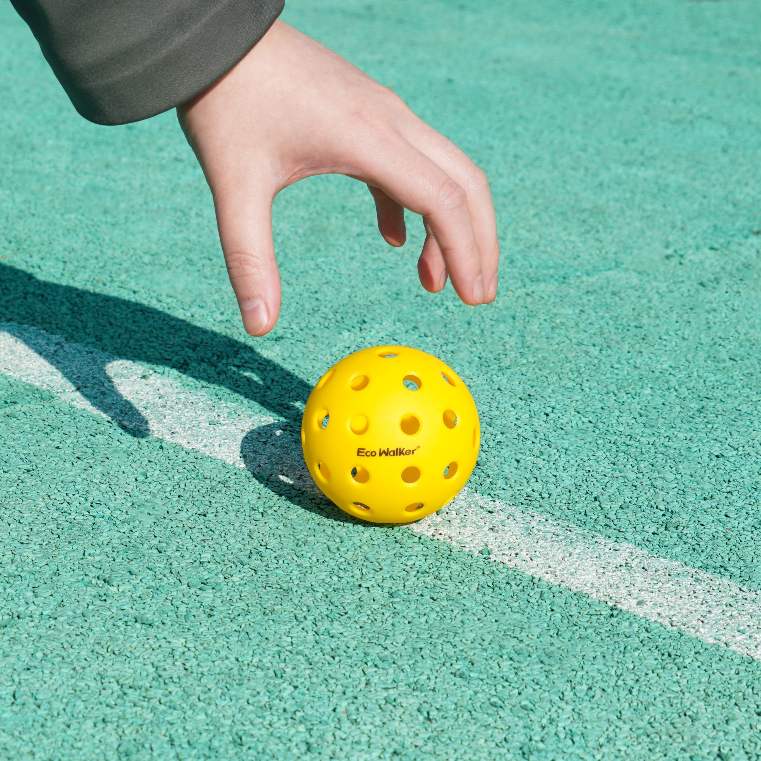EcoWalker Outdoor Pickleball Balls 40-Hole — Yellow 12-Pack - Image 2