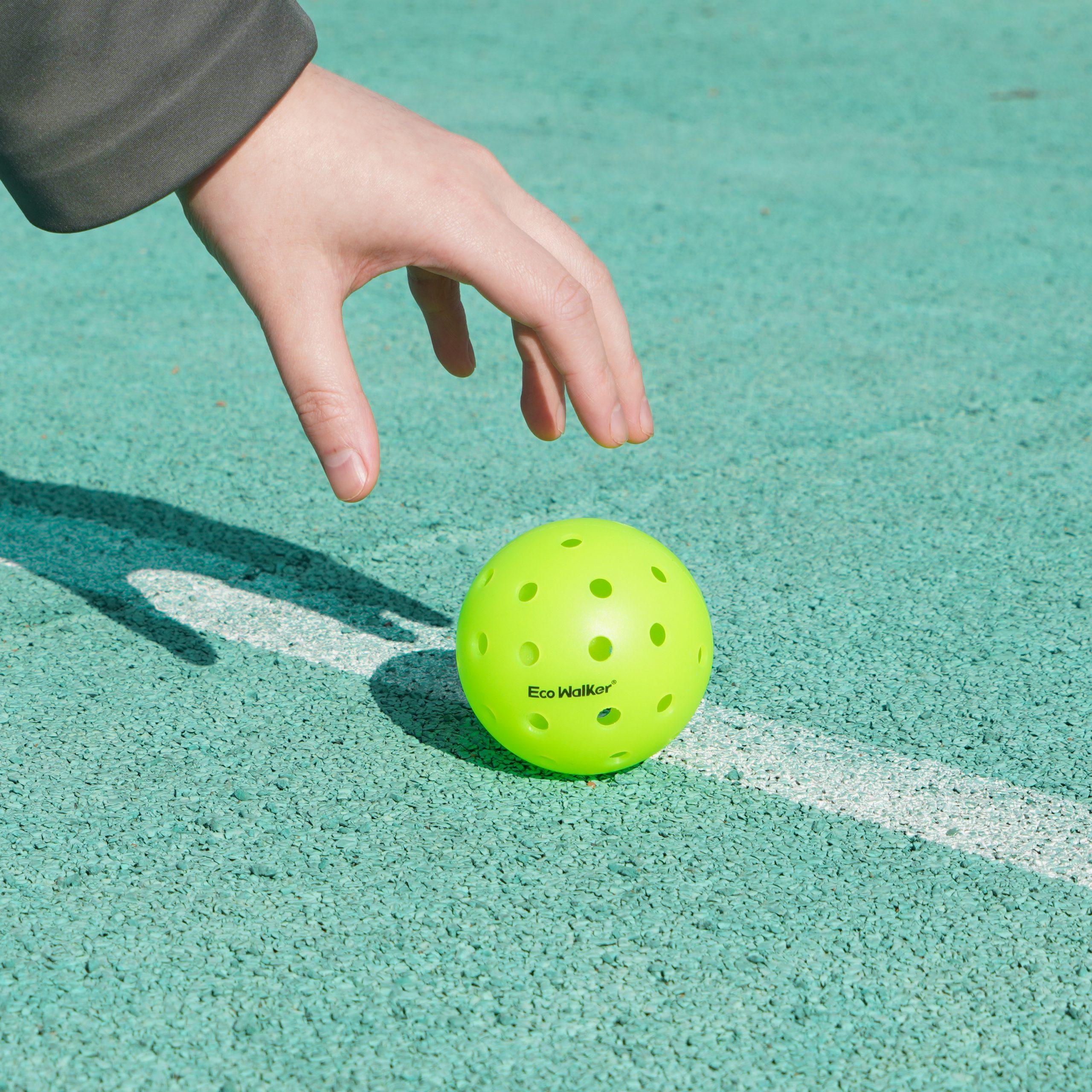 EcoWalker Roto-Molded Outdoor Pickleball Balls 40-Hole — Green 12-Pack - Image 2